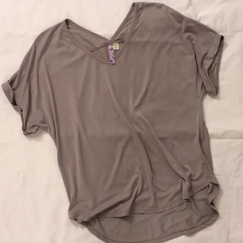 Grey v neck top